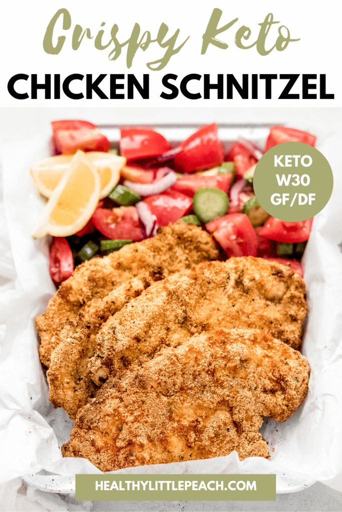 Crispy Keto Chicken Schnitzel Pinterest Pin