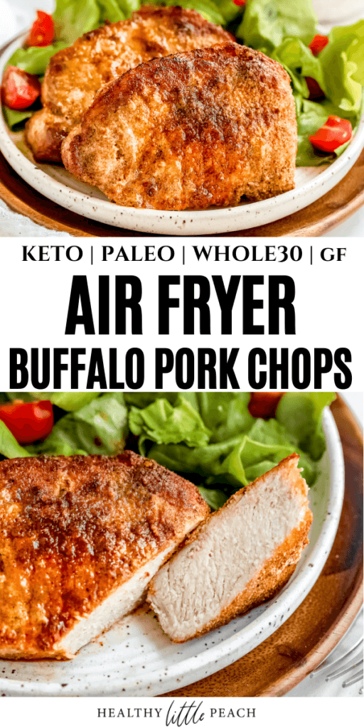 Air Fryer Buffalo Pork Chops Pinterest Pin