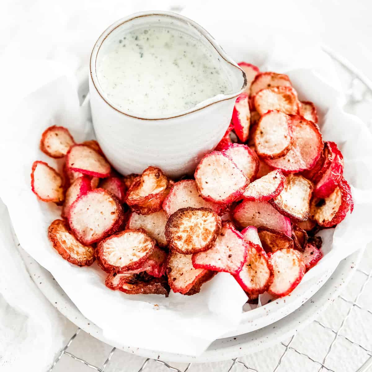 Air Fryer Radish Chips {KETO + WHOLE30} Healthy Little Peach