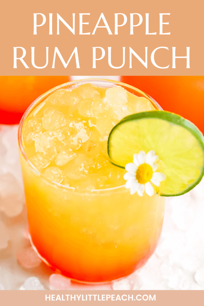 Pineapple Rum Punch Cocktail Pinterest Pin