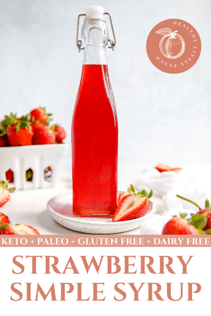 Keto Strawberry Simple Syrup Pinterest Pin