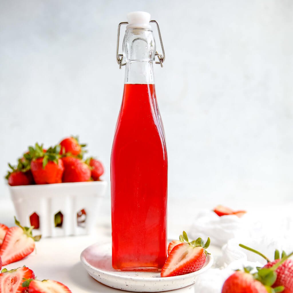 Keto Strawberry Simple Syrup 