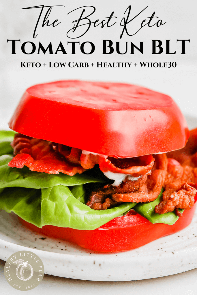 Tomato Bun BLT Pinterest Pin