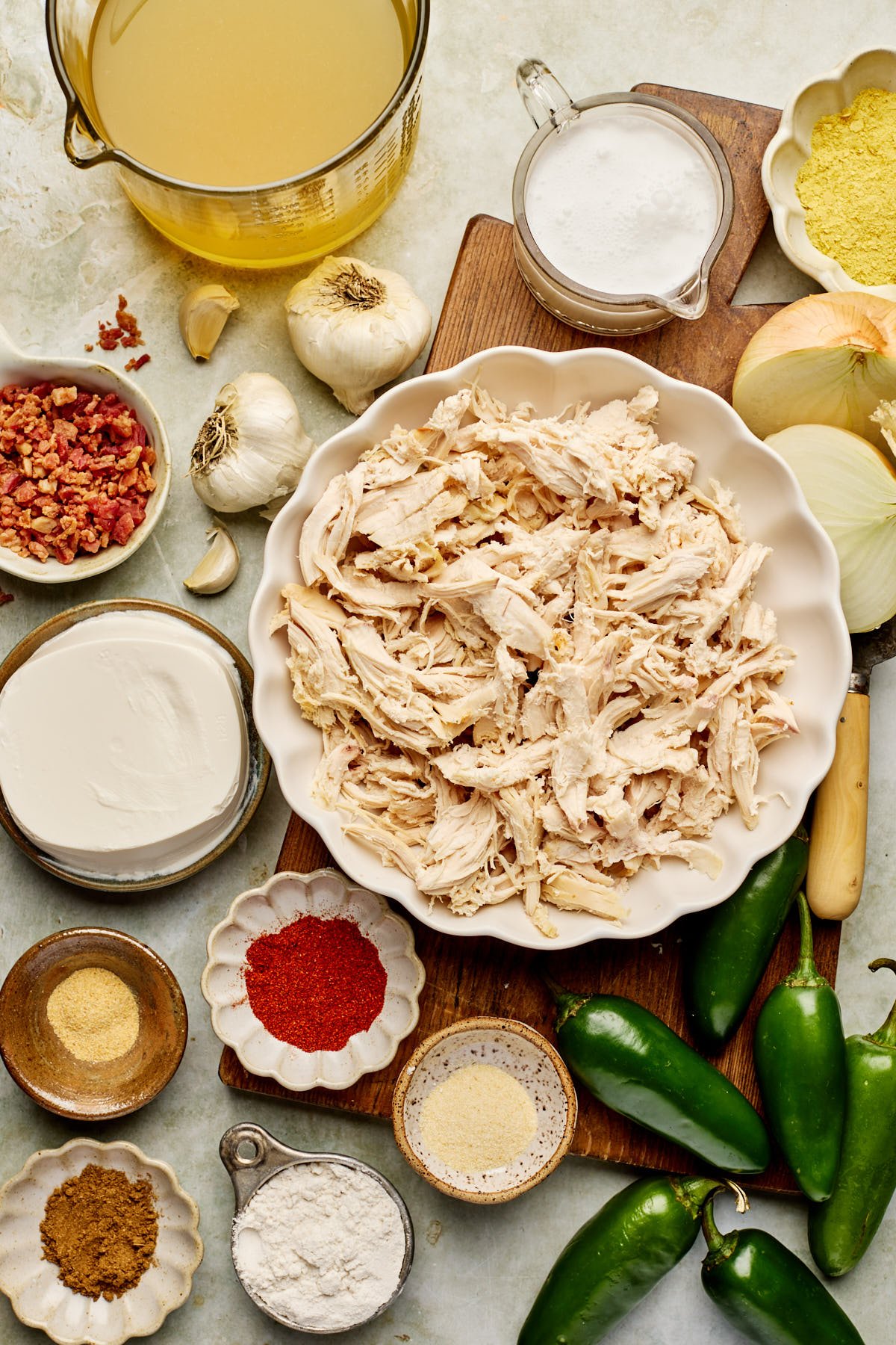 recipe ingredients on a white surface