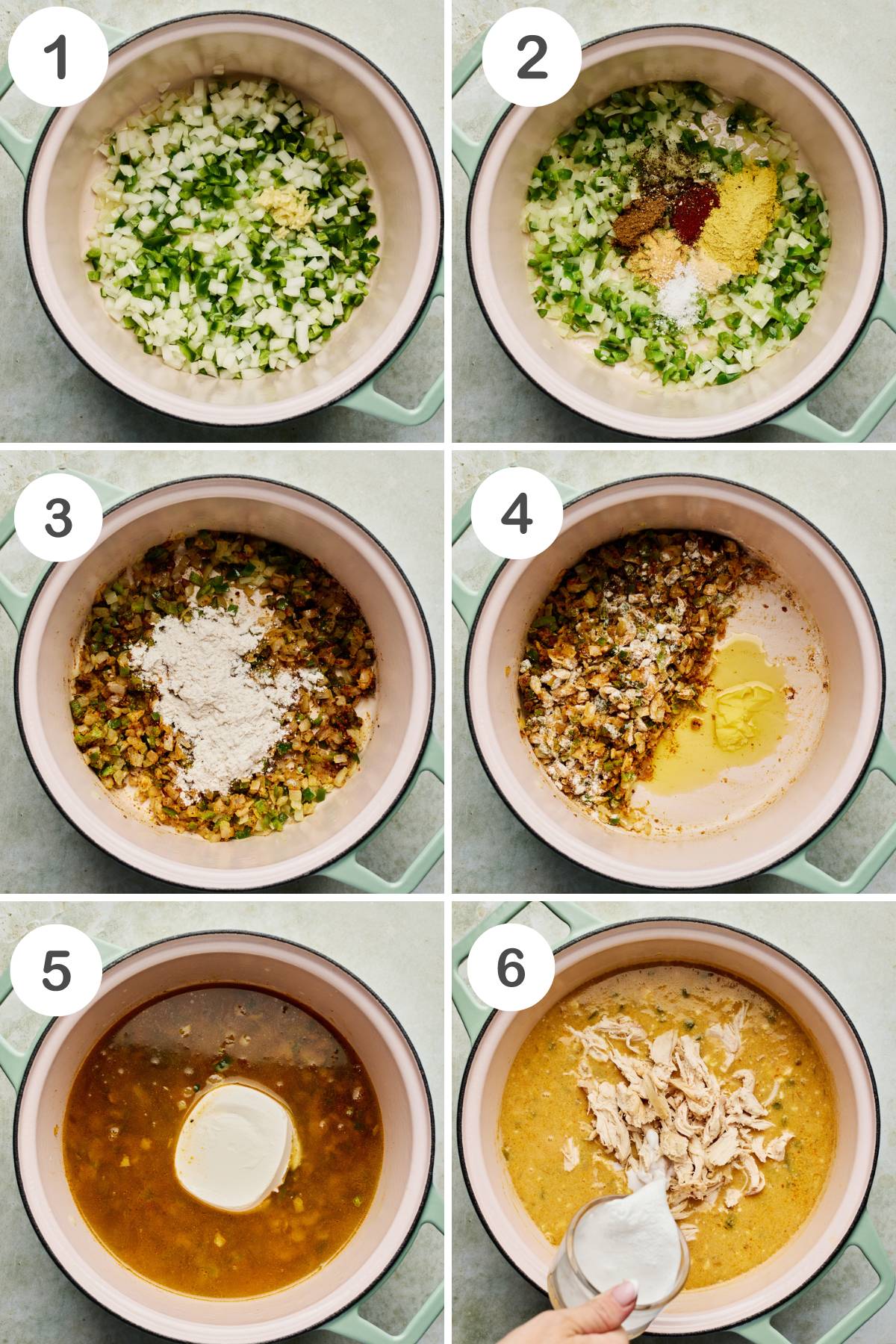 numbered step by step photos showing how to make this recipe 