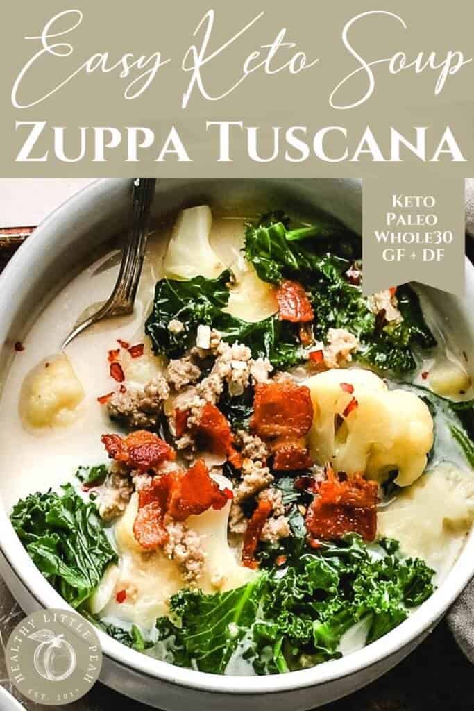 Keto Zuppa Toscano Soup Pinterest Pin