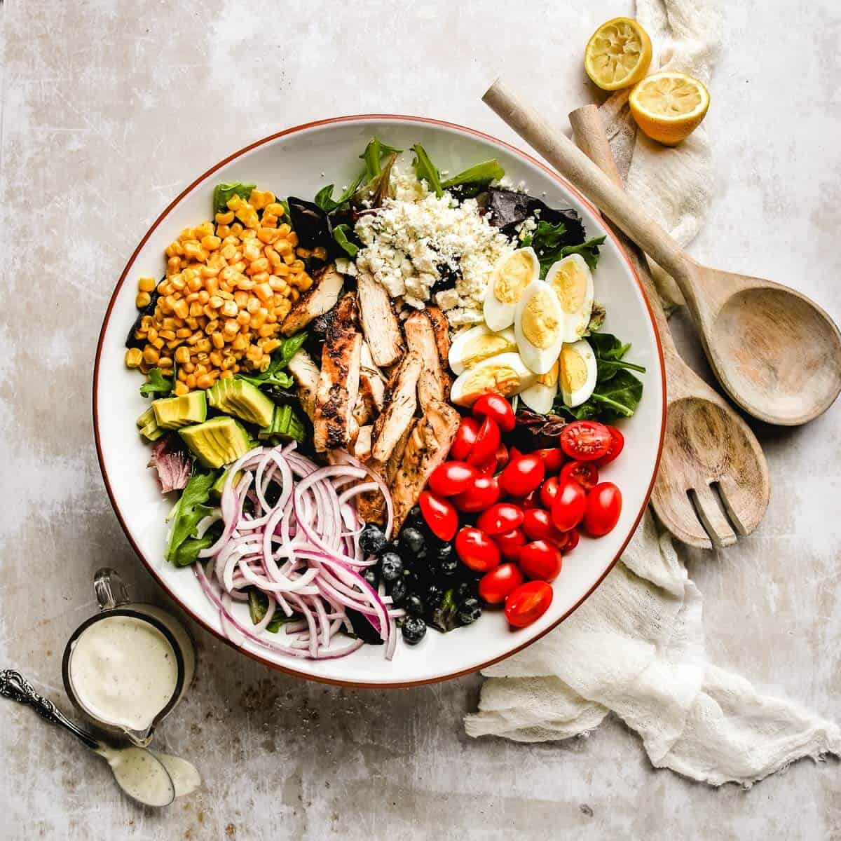 Healthy Cobb Salad | Keto Option Included | Healthy Little PeachHealthy ...