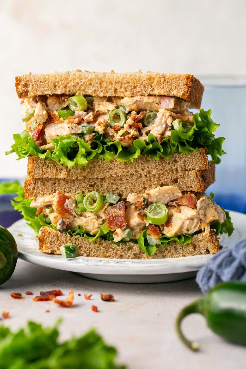 Easy Jalapeño Popper Chicken Salad Recipe - Healthy Little Peach