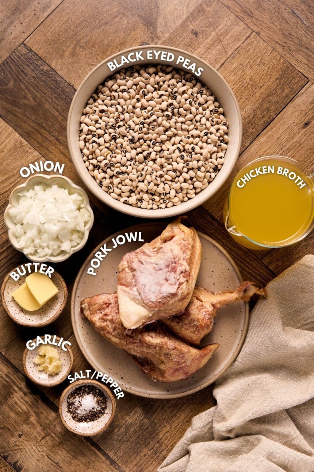 Cozy Pork Jowl (Hog Jowl) Stew with Southern Black Eyed Peas