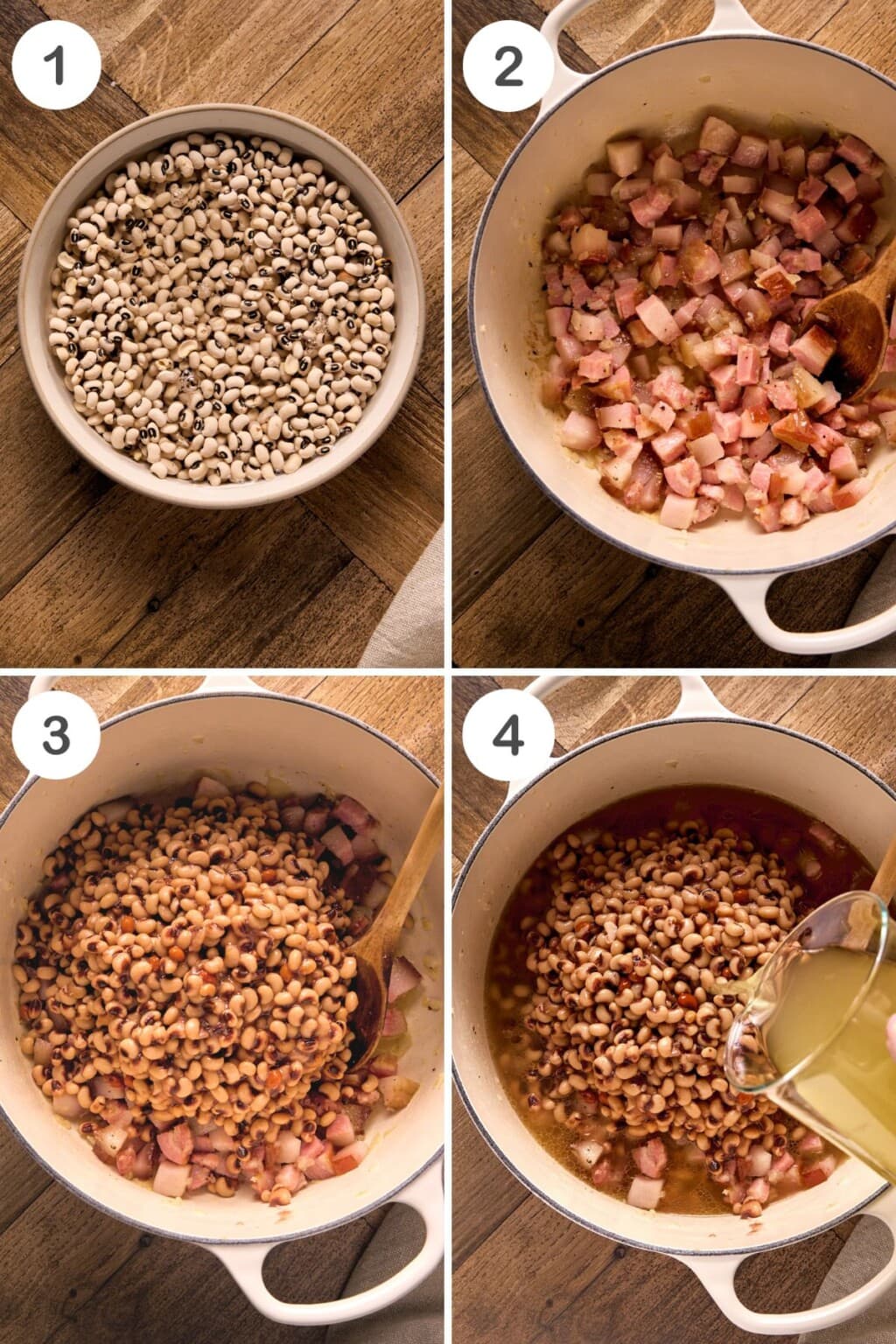 Cozy Pork Jowl (Hog Jowl) Stew with Southern Black Eyed Peas