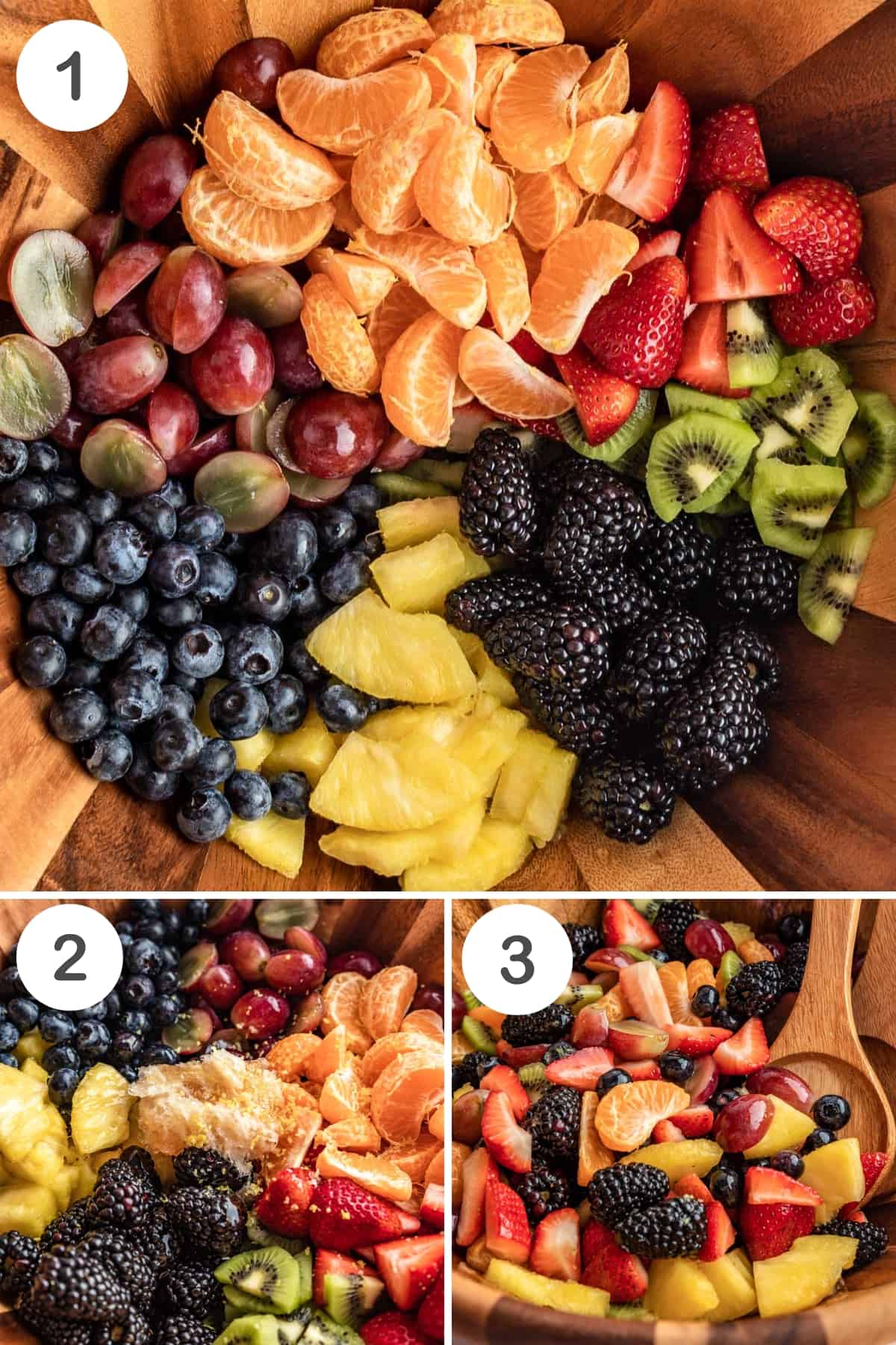 step by step photos for the fruit salad