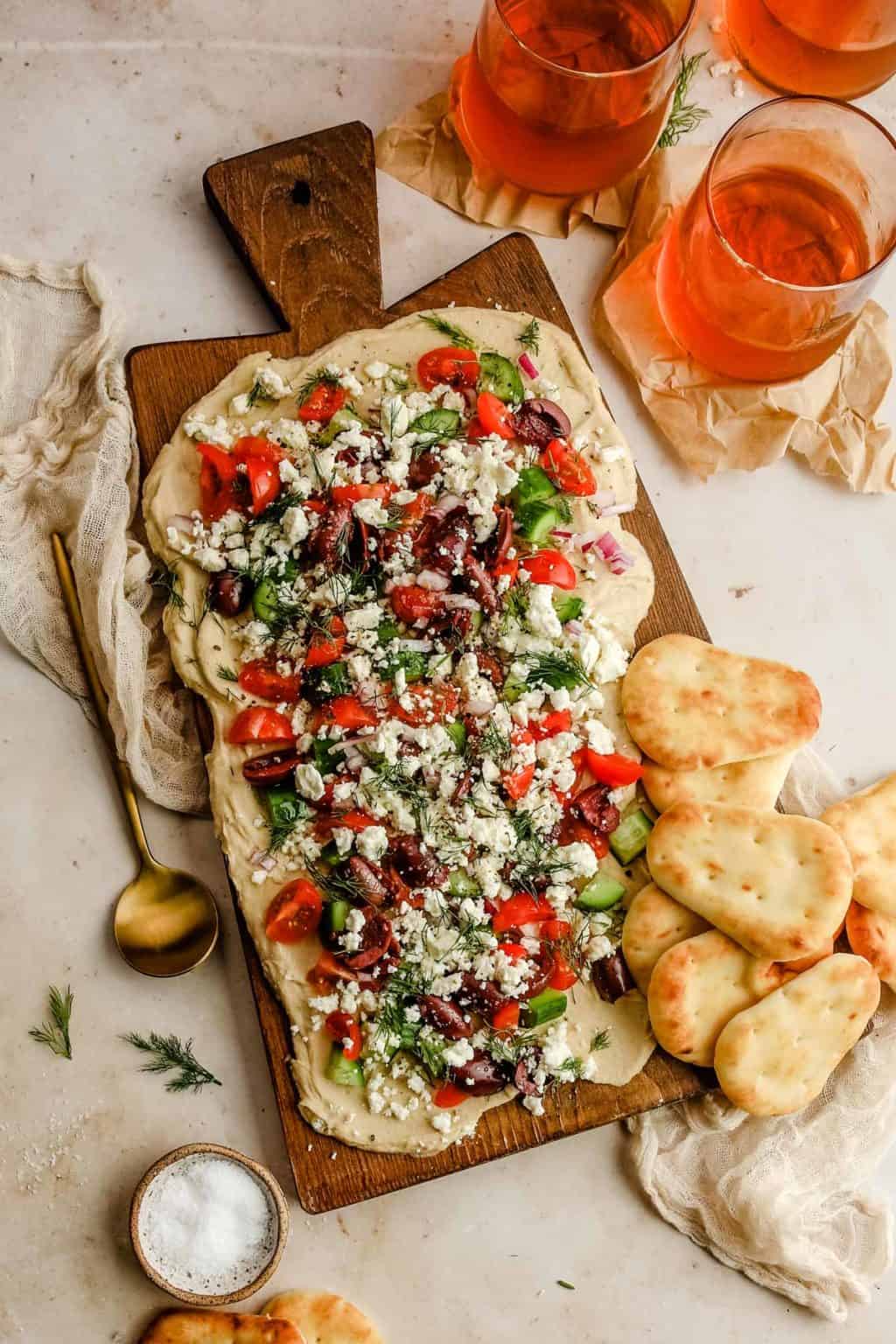 Pita and Hummus "Butter Board" Recipe Tik Tok
