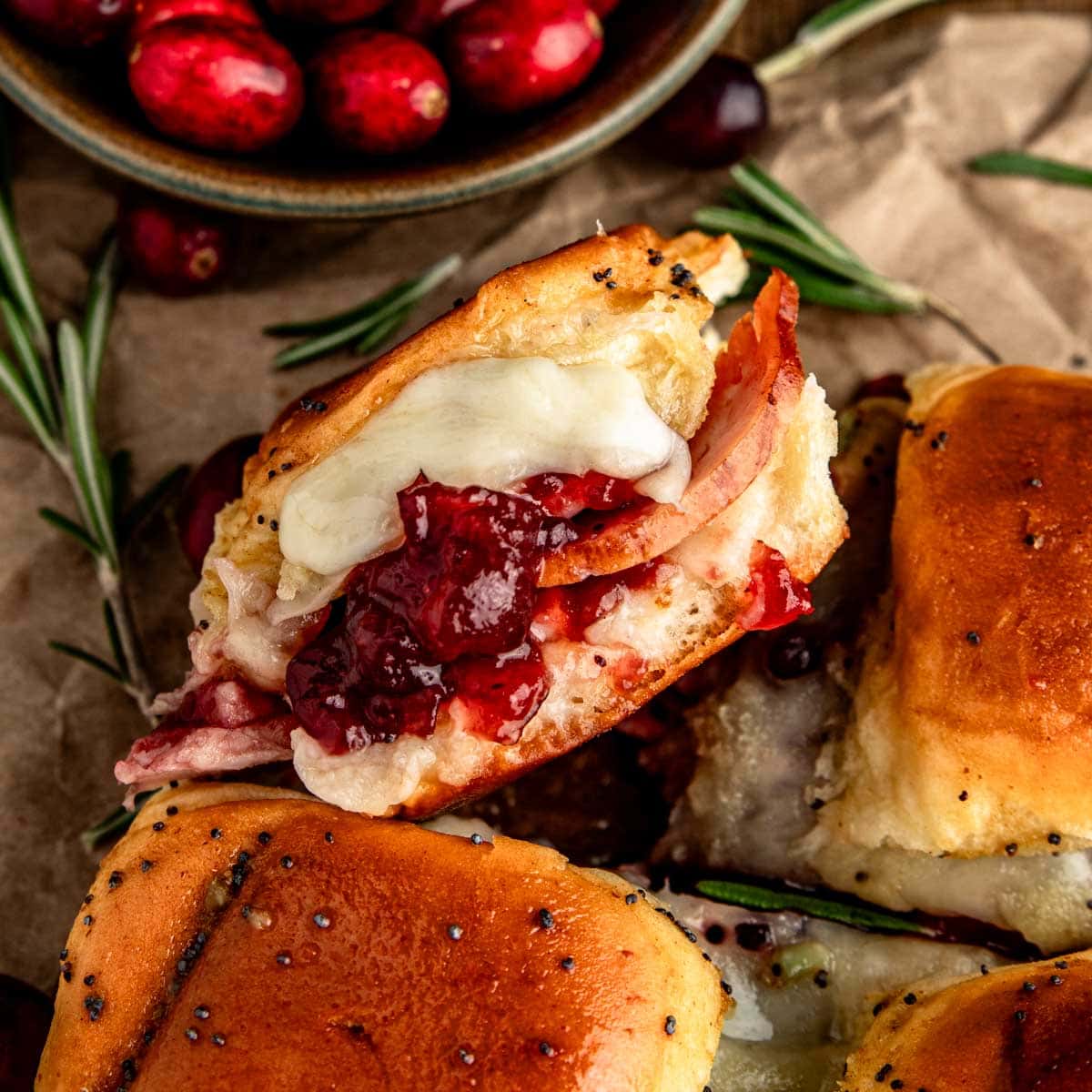 Cranberry Turkey Sliders with Hawaiian Rolls