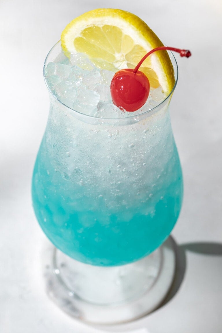 Simple Blue Lagoon Mocktail Recipe - Healthy Little Peach