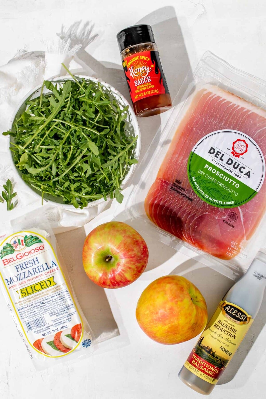 Prosciutto Wrapped Mozzarella with Hot Honey Balsamic Dressing