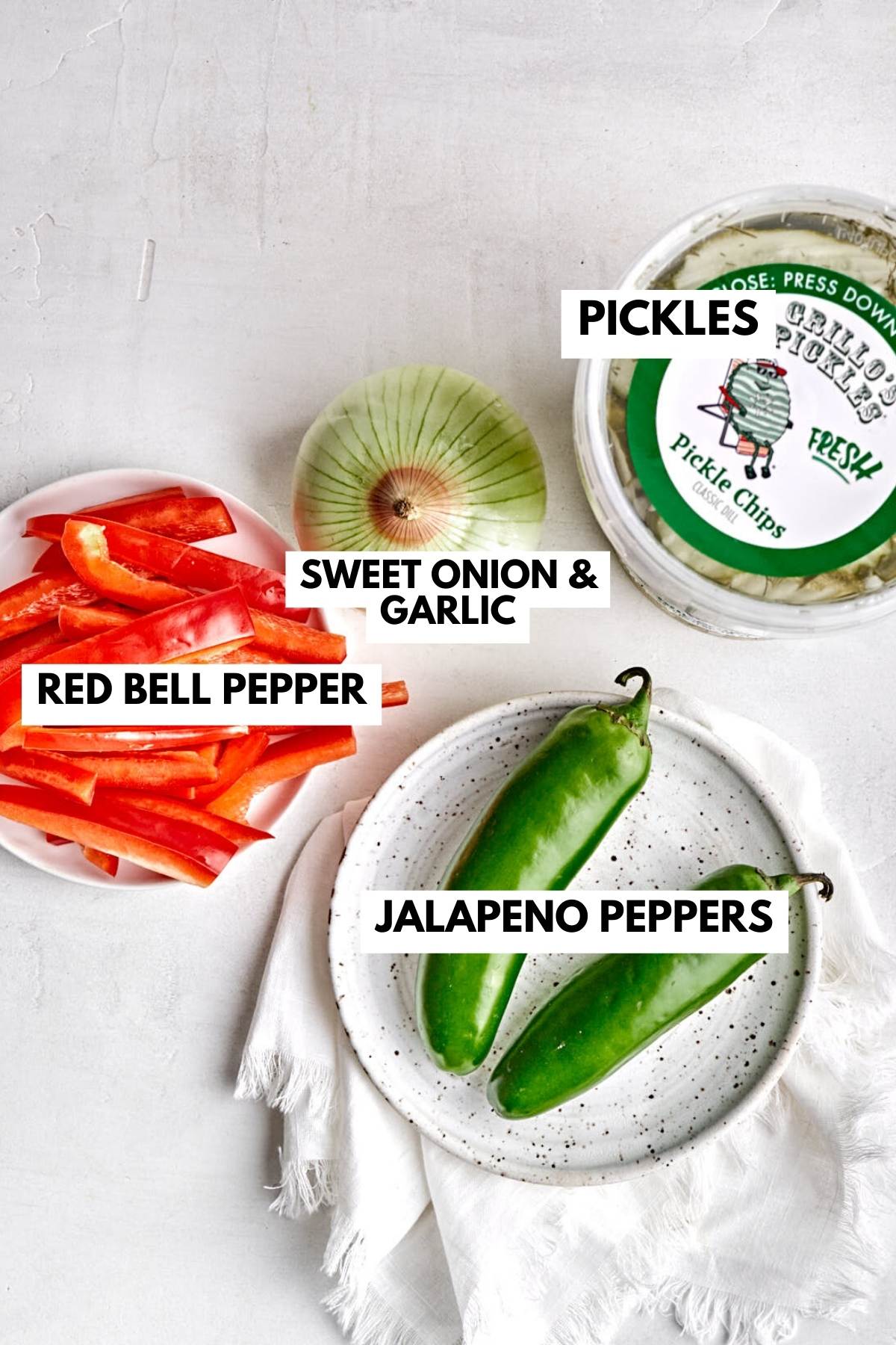 ingredients for the dill pickle de gallo