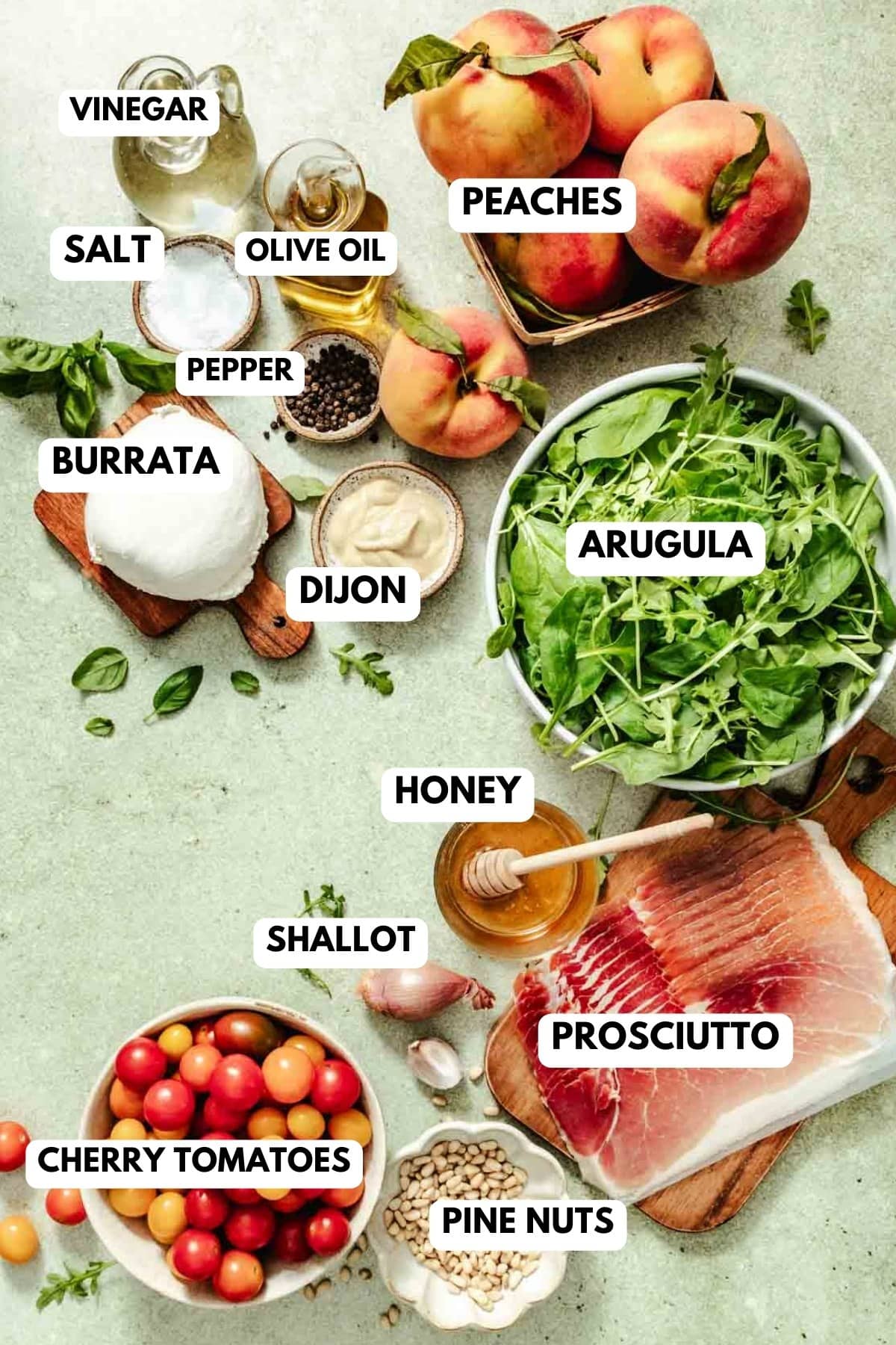 recipe ingredients in small bowls 