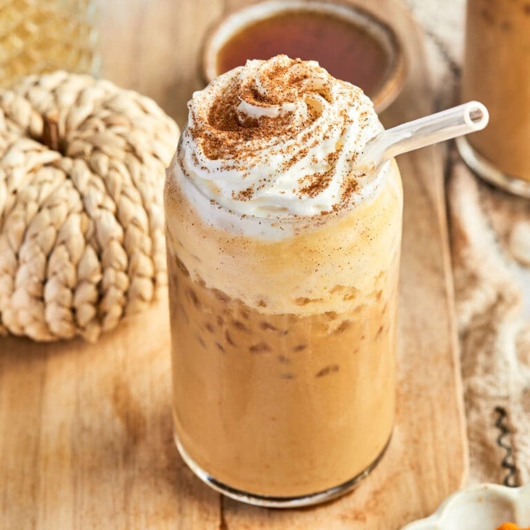 Iced Pumpkin Spice Latte (DairyFree) Healthy Little Peach