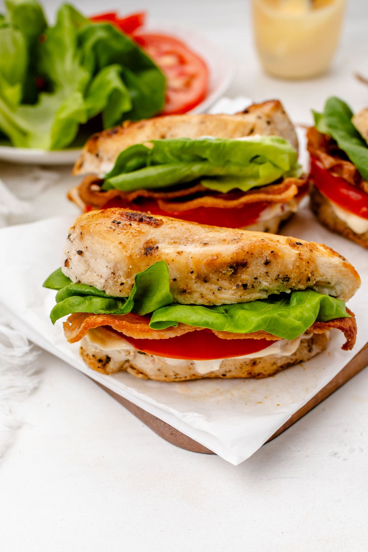 keto stuffed chicken breasts on parchment paper
