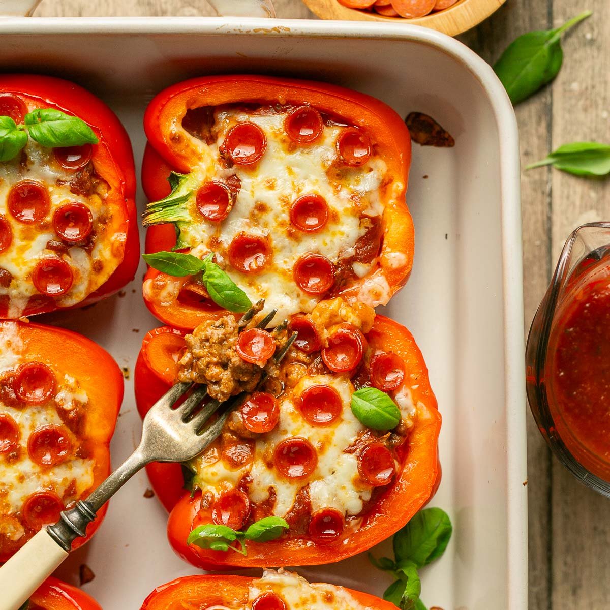 Philly Cheesesteak Stuffed Peppers Recipe | Healthy Little Peach