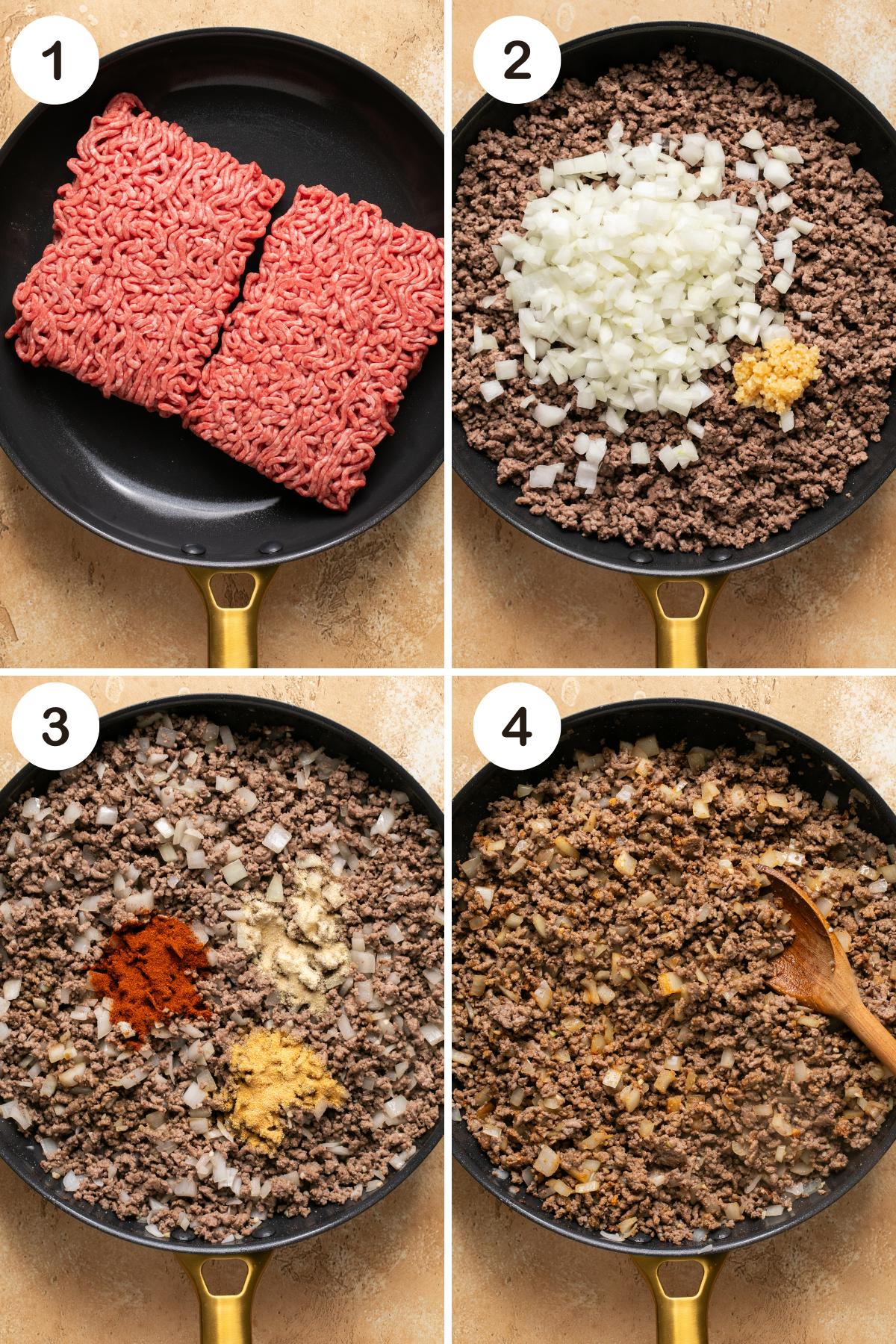 more step by step photos showing how to prepare the meat