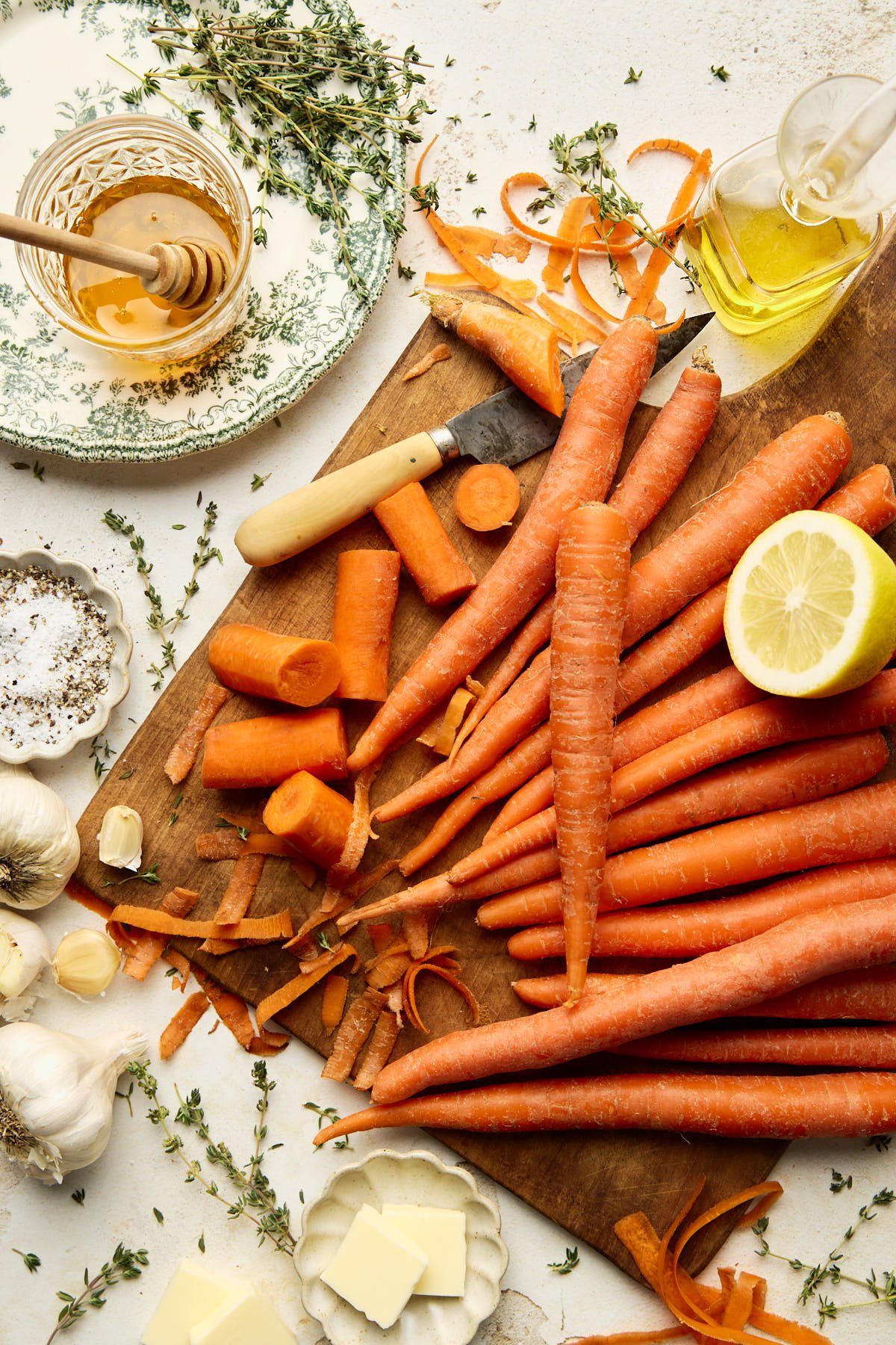 recipe ingredients on a cutting board 