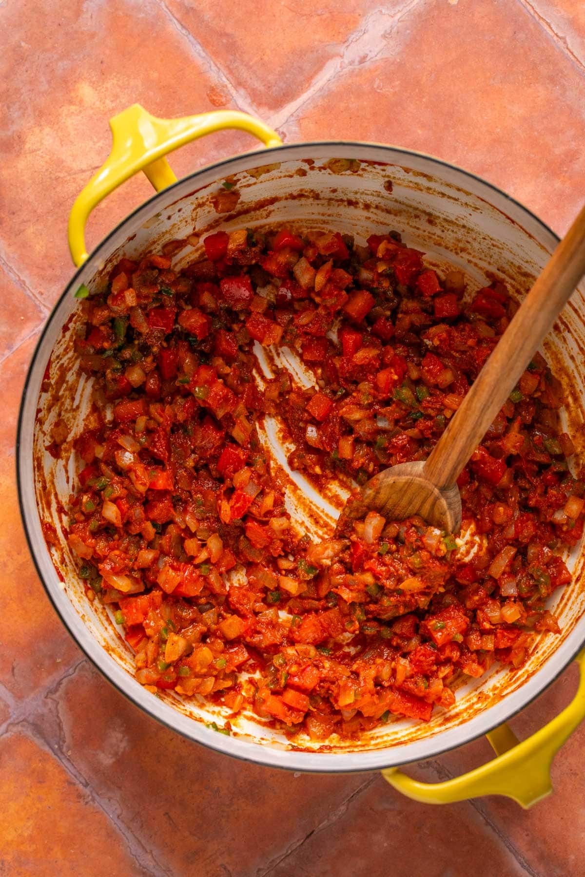 rotel tomatoes and chiles in a skillet