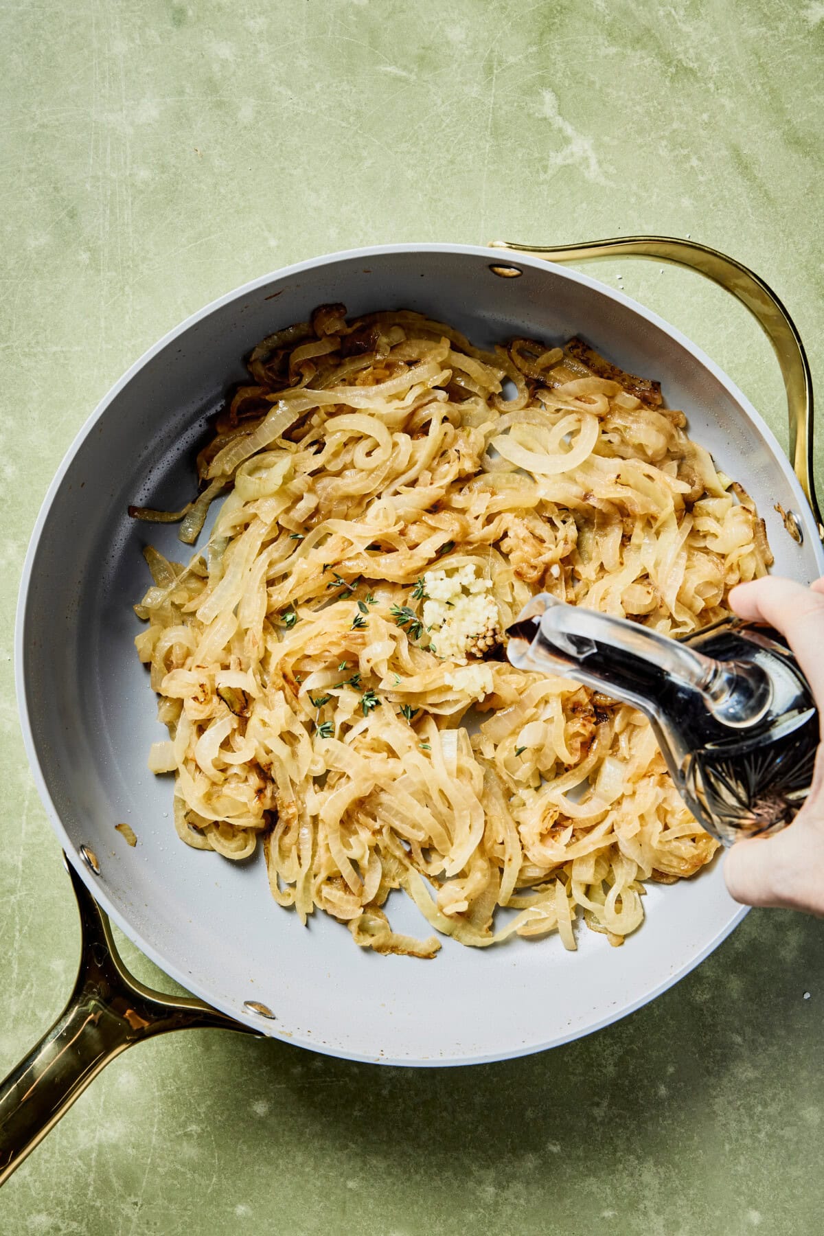 caramelized onions in a pan