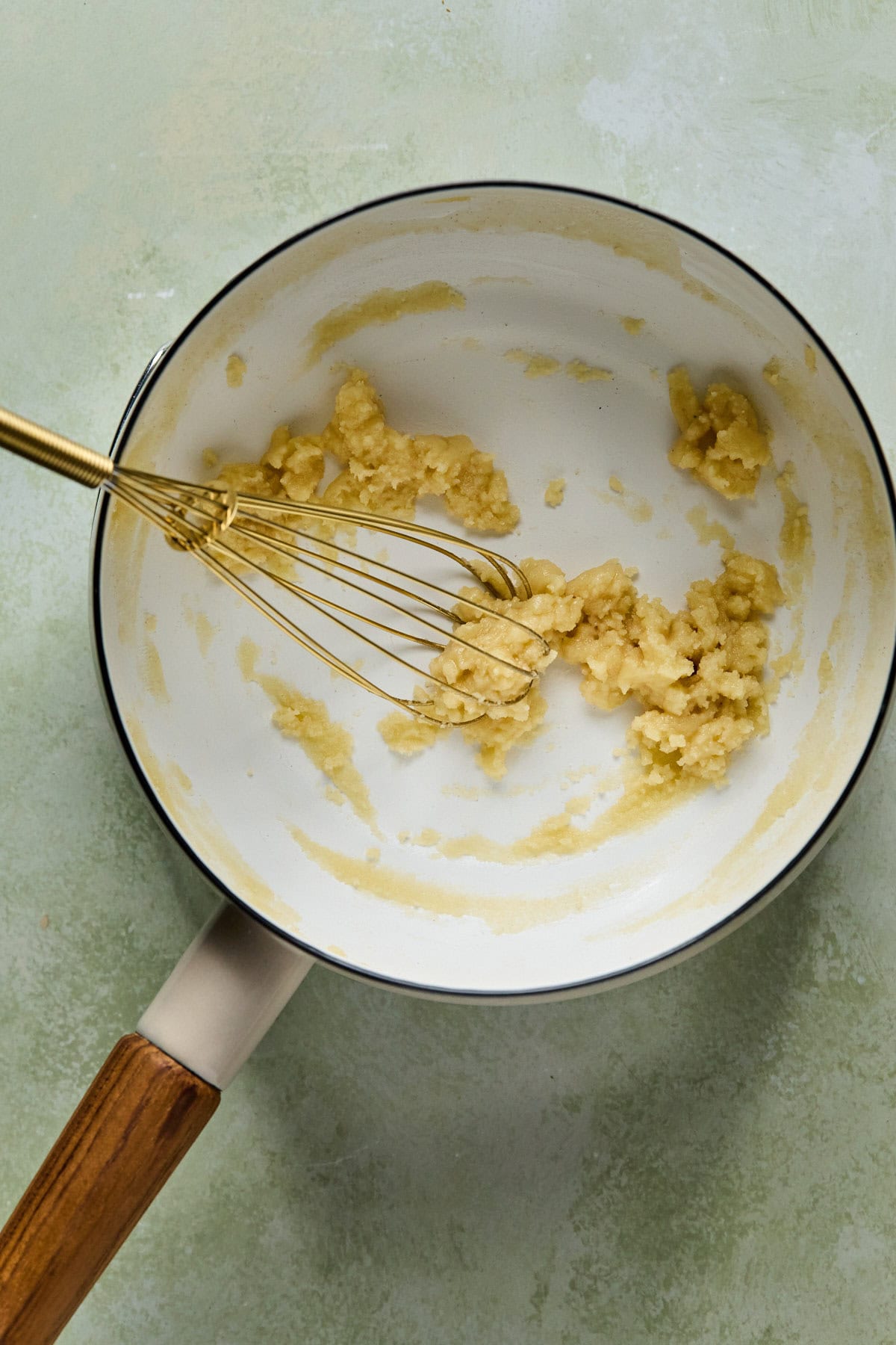 making a roux in a skillet