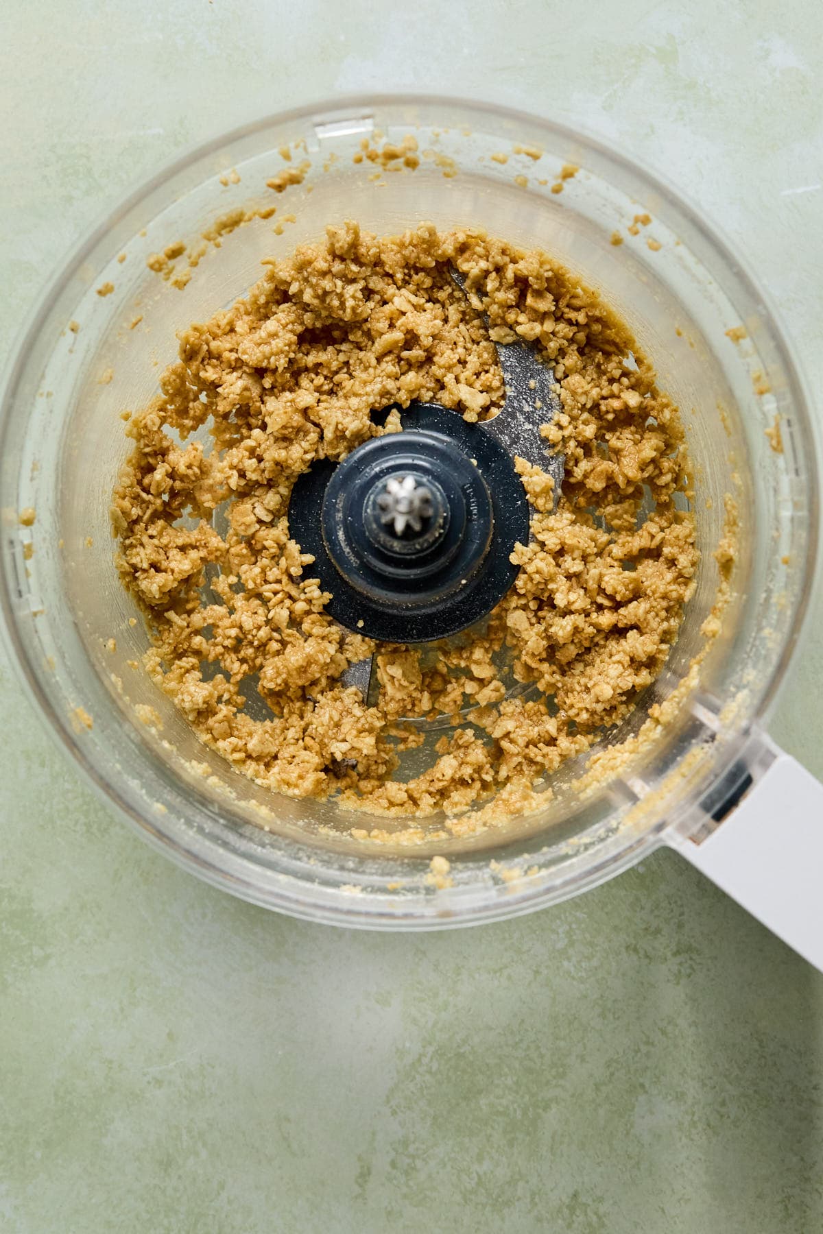 cracker topping pulsed in a food processor