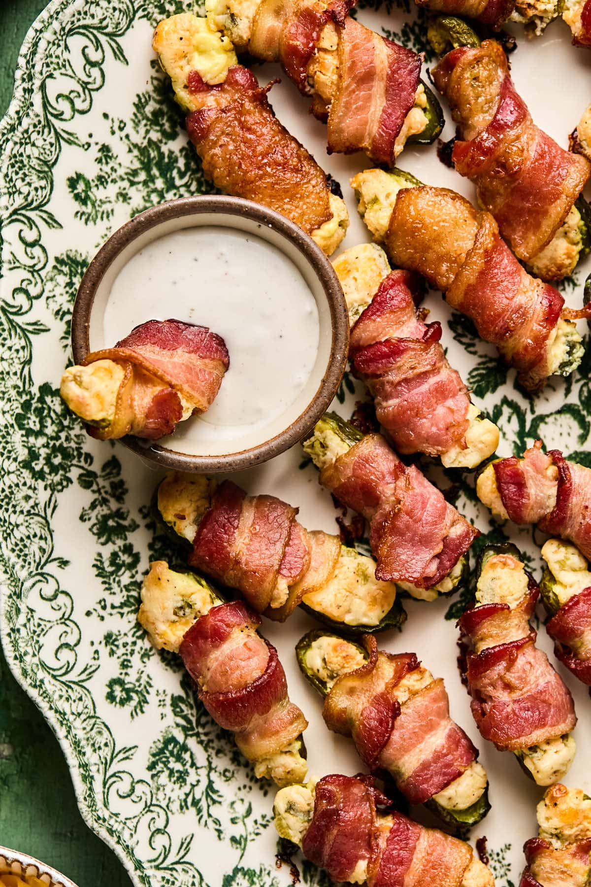 pickle poppers served with ranch