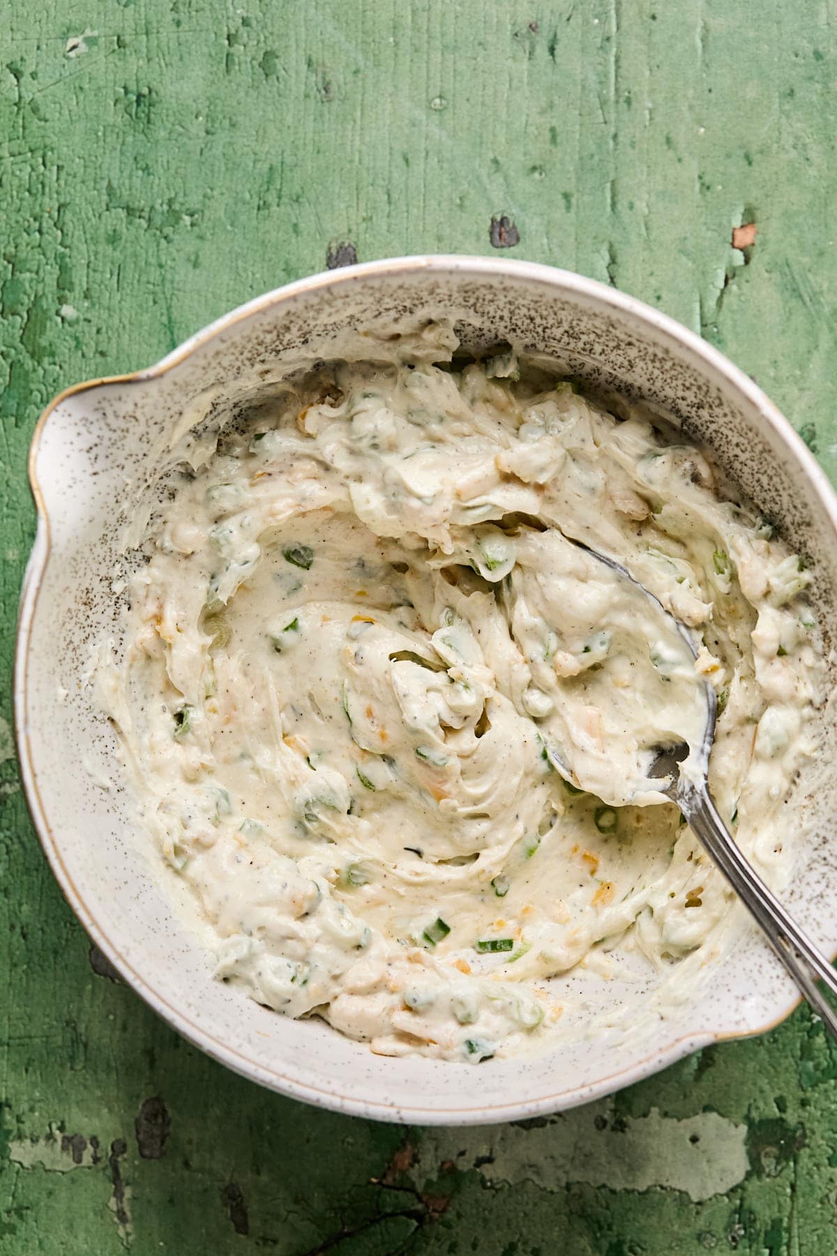 cream cheese filling in a large bowl 