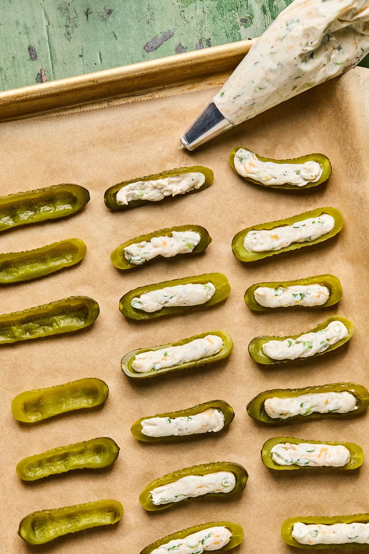 cream cheese stuffed in pickles