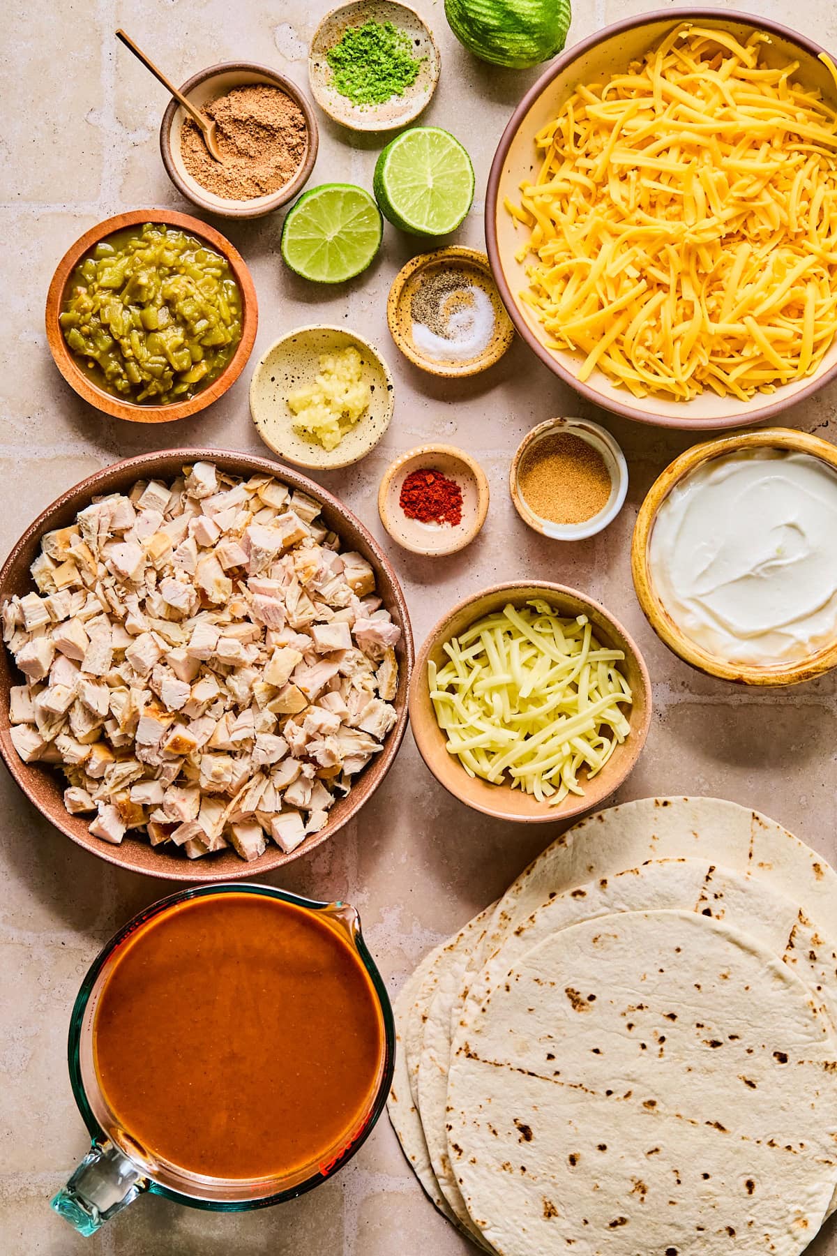 ingredients for turkey enchiladas